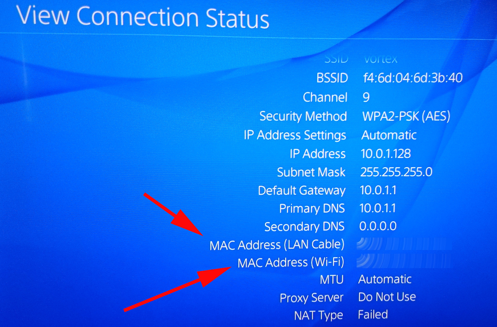 get the mac address for your xbox one